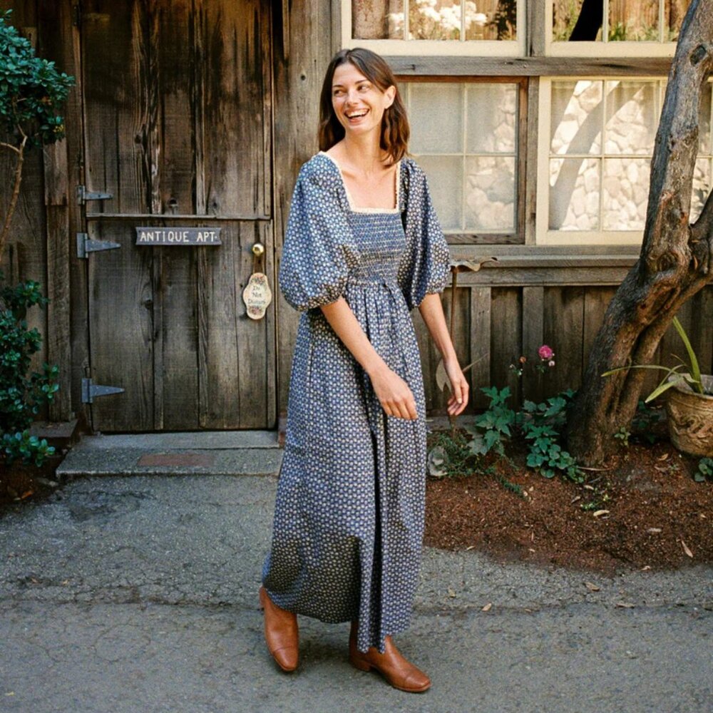 Kristy Dawn The Katrina Dress - Color Aster Indigo - Plus Size 3X